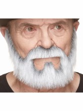Beard Full w/ Goatee Grey