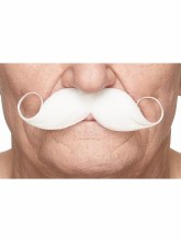 Swirl Moustache White