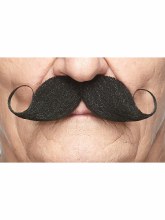 Swirl Moustache Black