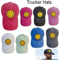 Smily Face Trucker Hat Asst