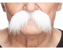 Thick Moustache White