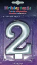 Candle Silver Number 2