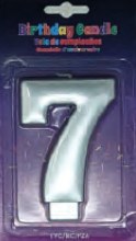 Candle Silver Number 7