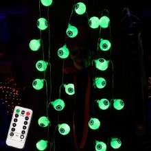 Battery Powered 8-Mode Eyeball String Lights ~ 40 Count