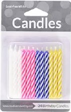 Candle Candy Striped Asst