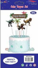 Cake Topper Dinosaur 5ct