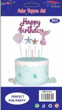 Cake Topper Mermaid 5ct