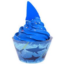 Shark Splash Cupcake Pick/Wrap