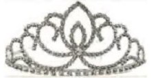 Tiara Metal Silver Rhinestone