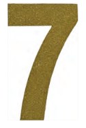 Cake Topper Gold Number 7