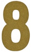 Cake Topper Gold Number 8