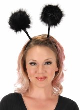 Bug Antennae Pom Black Headband