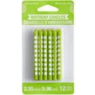 Candles Polka Dot Lime Green 12ct