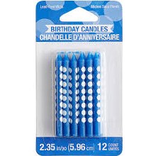 Candles Polka Dot True Blue 12ct