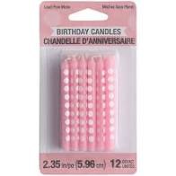 Candles Polka Dot Classic Pink 12ct