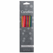 Candle Thin 2Tone Multi 20pk