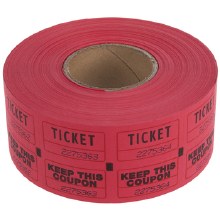 Ticket Roll Double Red