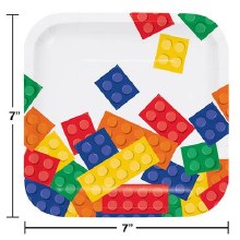 Block Party 7in Plate 8ct