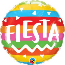 Fiesta Round • Standard 18" Mylar Helium Balloon