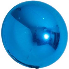 Blue Spheroid Mylar Helium Balloon • 10in.