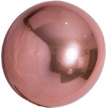 Pink, Rose Gold Spheroid Mylar Helium Balloon • 10in.