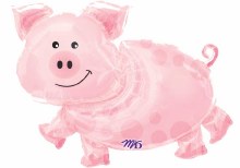 Farm • Pig, Full Body • Jumbo 35in. Mylar Helium Balloon