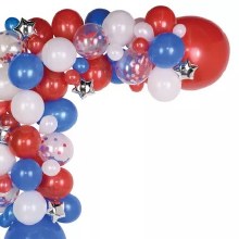 Balloon Garland Kit • 10ft. Patriotic Red/White/Blue