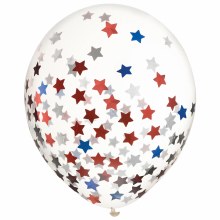 BllnBag 12" Confetti RWB 6pk