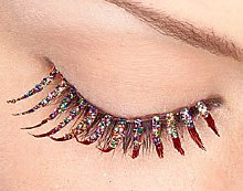 Eyelashes Spiked Red Gitter