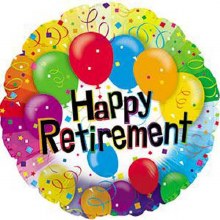 Happy Retirement, Balloons • Standard Size 18in. Mylar Helium Balloon