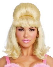 Retro Bouffant Blonde Wig