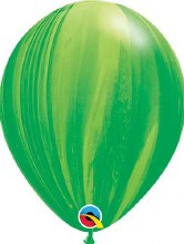 Agate Marble 11" Latex Balloon ~ LIME GREEN