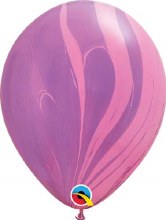 Agate Marble 11" Latex Balloon ~ PINK/PURPLE VIOLET