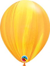 Agate Marble 11" Latex Balloon ~ YELLOW/ORANGE