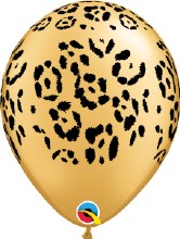 Jungle, Safari • Animal Print, Leopard • 11in. Latex Helium Balloon