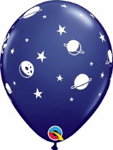 Space/Celestial Fun ~ DARK BLUE ~ 11" Latex Balloon