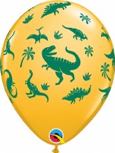 Dinosaur Print, Goldenrod • 11in. Latex Helium Balloon