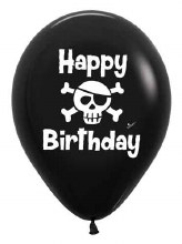 Pirate Party, Happy Birthday • 11in. Latex Helium Balloon