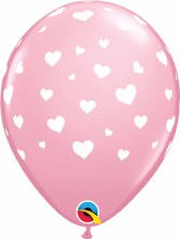 Hearts / Random Hearts ~ LIGHT PINK ~ 11" Latex Balloon