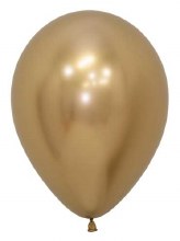 11in. Solid Reflex Gold Latex Helium Balloon