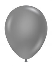 11in. Solid Neutral Silver Latex Helium Balloon