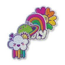 Stickers Happy Rainbows 4pk