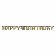 Sparkling 40th Birthday Banner