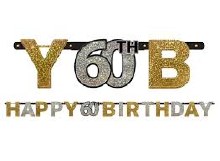 Sparkling 60th Birthday Banner