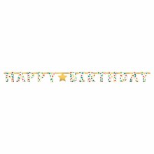 Happy Birthday Foil Letter Banner w/ Happy Dots • 8ft