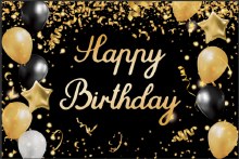 Backdrop Happy Birthday 4x6ft