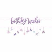Flutter Butterfly Happy Birthday Banner Kit
