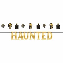 Glam Boneyard Haunted Banner