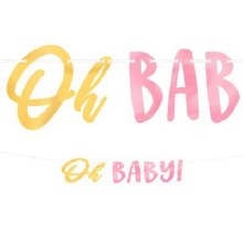 Oh Baby! Ribbon Banner Pink