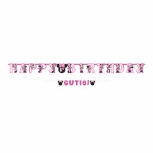 Minnie Mouse Forever Jumbo Happy Birthday Banner Set • 2 Pieces / Custom Age!